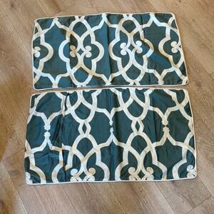 Crane And Canopy Pillow Shams King Teal White Pacific 300 Thrd Geometric Coastal